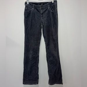 Black corduroy flare pants (low rise)